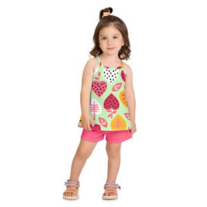 conjunto short + regata estampada